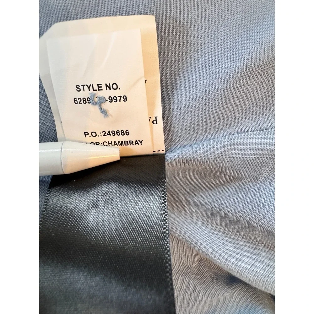 PAIGE 2-Button Women's Blazer Blue Chambray Linen Cotton Jacket‎ Classic Small